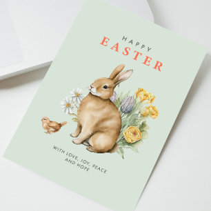 Cartes Pour Fêtes Annuelles Aquarelle Lapin de Pâques