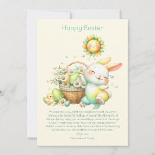 Cartes Pour Fêtes Annuelles Aquarelle Lapin de Pâques Personnalisé
