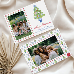 Cartes Pour Fêtes Annuelles Aquarelle Mahjong Christmas Tree Photo