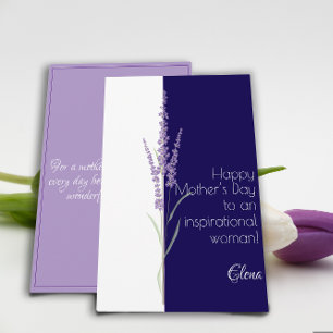 Cartes Pour Fêtes Annuelles Aquarelle minimaliste lavande violet pour la fête