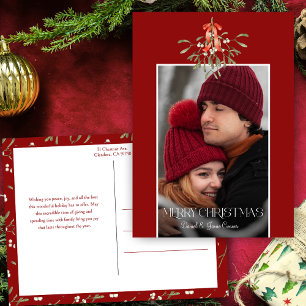 Cartes Pour Fêtes Annuelles Aquarelle minimaliste Mistletoe photo de Noël