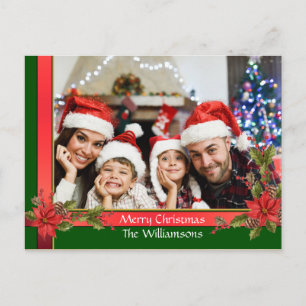 Cartes Pour Fêtes Annuelles Aquarelle Mistletoe encadrée Photo de Noël