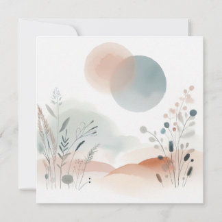 Cartes Pour Fêtes Annuelles Aquarelle Nature 07