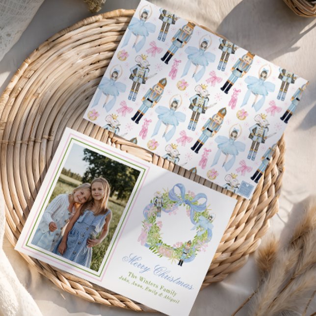 Cartes Pour Fêtes Annuelles Aquarelle Noël Casse-noisette photo (Créateur téléchargé)