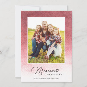 Cartes Pour Fêtes Annuelles Aquarelle Ombre moderne rouge Noël