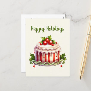 Cartes Pour Fêtes Annuelles aquarelle pain d'épices cake ajouter du texte