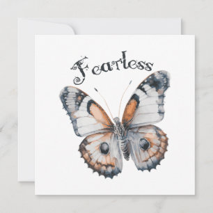 Cartes Pour Fêtes Annuelles Aquarelle papillon sans peur Conception graphique,