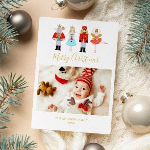 Cartes Pour Fêtes Annuelles Aquarelle photo Noisette de Noël