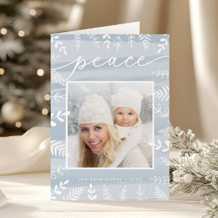 Cartes Pour Fêtes Annuelles Aquarelle Photo vacances pliée