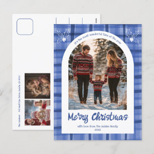 Cartes Pour Fêtes Annuelles Aquarelle Plaid Christmas Custom Arche 3 Photo