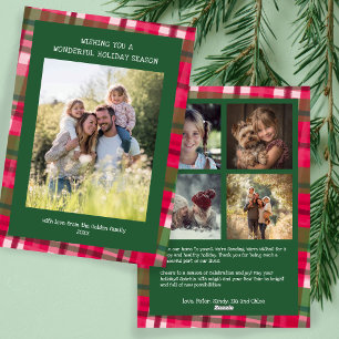 Cartes Pour Fêtes Annuelles Aquarelle Plantée artisanale Noël personnalisé 5 p