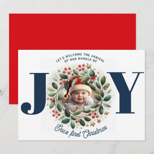 Cartes Pour Fêtes Annuelles Aquarelle rouge Mistletoe wreath Bundle JOIY
