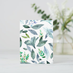 Cartes Pour Fêtes Annuelles Aquarelle tombée feuille 11