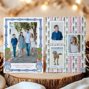 Cartes Pour Fêtes Annuelles Aquarelle Topiary Bamboo Photo