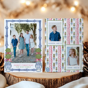 Cartes Pour Fêtes Annuelles Aquarelle Topiary Bamboo Photo