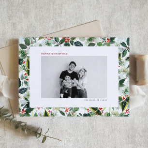 Cartes Pour Fêtes Annuelles Aquarelle Variée Red Winterberry Noël