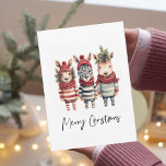 Cartes Pour Fêtes Annuelles Aquarelle vintage Animaux de Noël<br><div class="desc">Transformez vos plans de vacances en un merveilleux pays d'hiver avec ces animaux de Noël vintages en aquarelle ! Ces illustrations PNG haute résolution sont fournies avec des arrière - plans transparents, ce qui en fait l'ajout parfait à vos projets festifsPréparez-vous à insuffler l'esprit de vacances dans vos produits, surtout...</div>