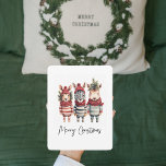 Cartes Pour Fêtes Annuelles Aquarelle vintage Animaux de Noël<br><div class="desc">Transformez vos plans de vacances en un merveilleux pays d'hiver avec ces animaux de Noël vintages en aquarelle ! Ces illustrations PNG haute résolution sont fournies avec des arrière - plans transparents, ce qui en fait l'ajout parfait à vos projets festifsPréparez-vous à insuffler l'esprit de vacances dans vos produits, surtout...</div>