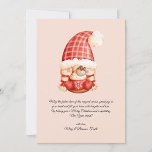 Cartes Pour Fêtes Annuelles Aquarelle Vintage Noël Gnome Chocolat chaud