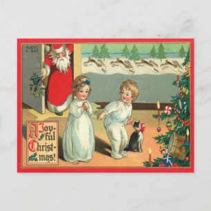 Cartes Pour Fêtes Annuelles Aquarelle Vintage Un Joyeux Noël 
