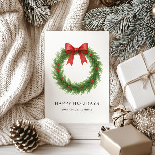 Cartes Pour Fêtes Annuelles Aquarelle Wire Moderne Affaires Noël