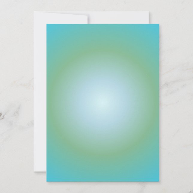 Cartes Pour Fêtes Annuelles Aquarius Aura Gradient Zodiac, Blue Green Gradient (Devant)