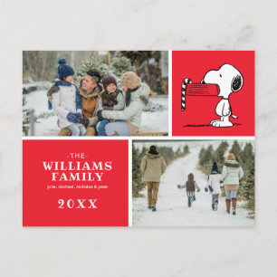 Cartes Pour Fêtes Annuelles Arachides Noël Snoopy Famille Photo Collage