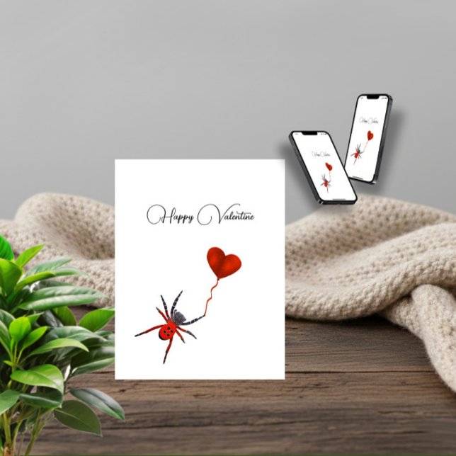 Cartes Pour Fêtes Annuelles Araignée avec ballon (Créateur téléchargé)