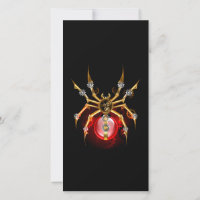 Araignée steampunk sur fond noir