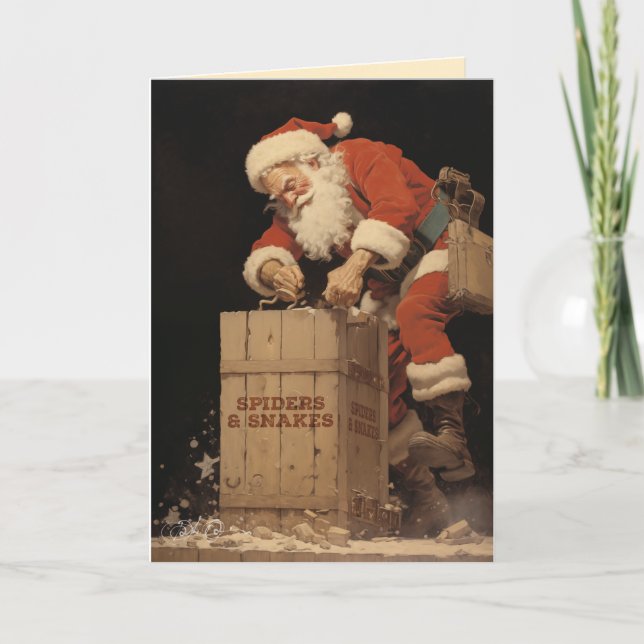 Cartes Pour Fêtes Annuelles Araignées et serpents ! (Devant)