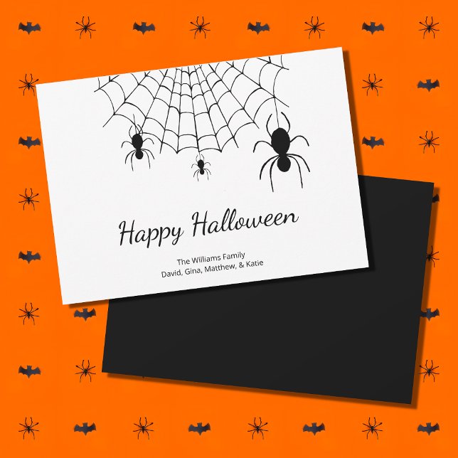 Cartes Pour Fêtes Annuelles Araignées gothiques Joy Halloween simple  (Créateur téléchargé)