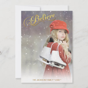 Cartes Pour Fêtes Annuelles ARBITRAIRE Faux Gold Foil Chic Holiday