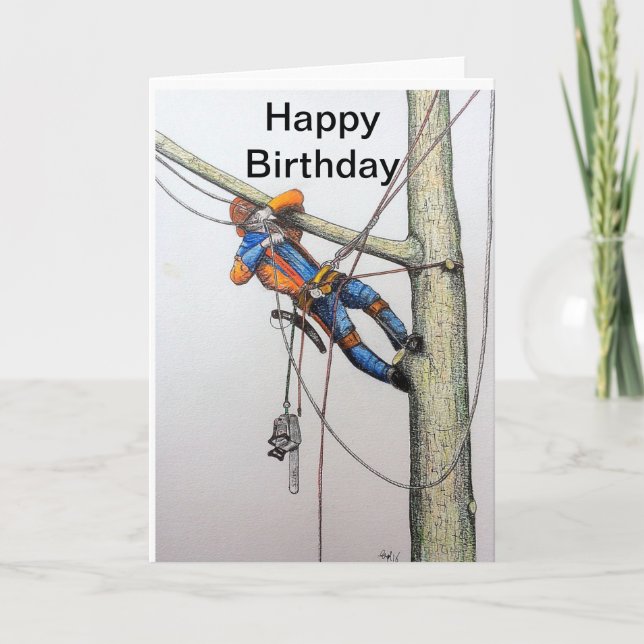 Cartes Pour Fêtes Annuelles Arborist tree surgeon christmas card card (Devant)