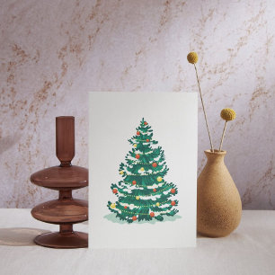 Cartes Pour Fêtes Annuelles Arbre à neige de Noël