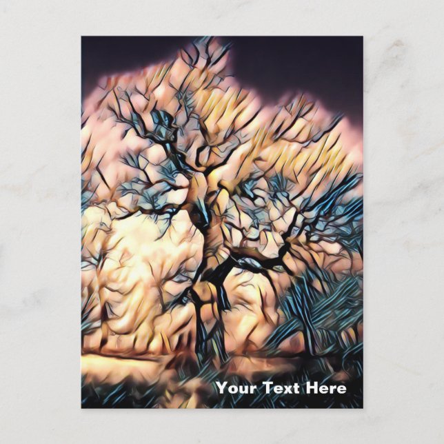 Cartes Pour Fêtes Annuelles Arbre à tempête (Devant)