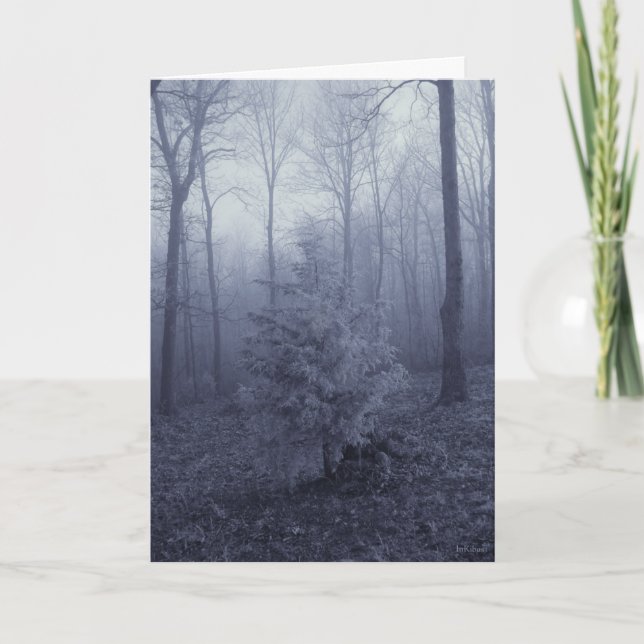 Cartes Pour Fêtes Annuelles Arbre blanc (Devant)