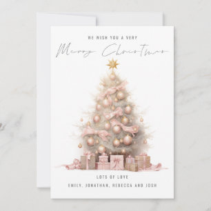 Cartes Pour Fêtes Annuelles Arbre Blush Calendrier 2027 Joyeux Noël