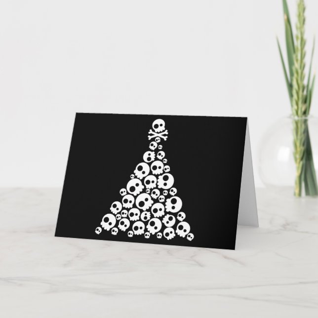Cartes Pour Fêtes Annuelles Arbre Christsmas du crâne (Devant)