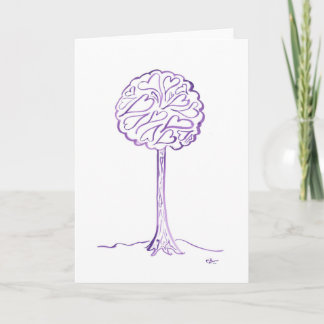 Cartes Pour Fêtes Annuelles Arbre d'amour pourpre
