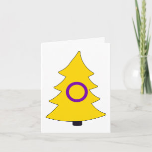 Cartes Pour Fêtes Annuelles Arbre de fierté intersexe Holigay