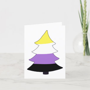 Cartes Pour Fêtes Annuelles Arbre de fierté non binaire de Holigay