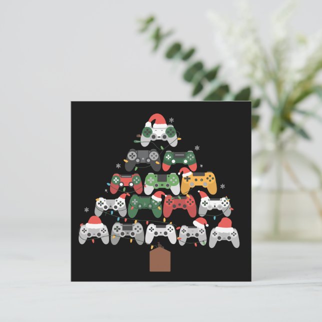 Cartes Pour Fêtes Annuelles Arbre de jeu de Noël Jeux Cadeaux de Noël  (Debout devant)