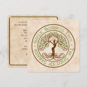 Cartes Pour Fêtes Annuelles Arbre de la Déesse Gaélique - L'Esprit de Samhain