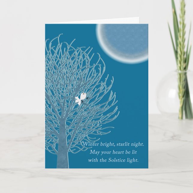 Cartes Pour Fêtes Annuelles Arbre de la lune (Devant)