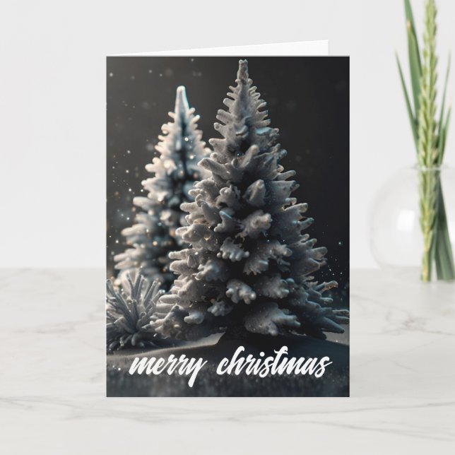 Cartes Pour Fêtes Annuelles Arbre de Noël (Devant)