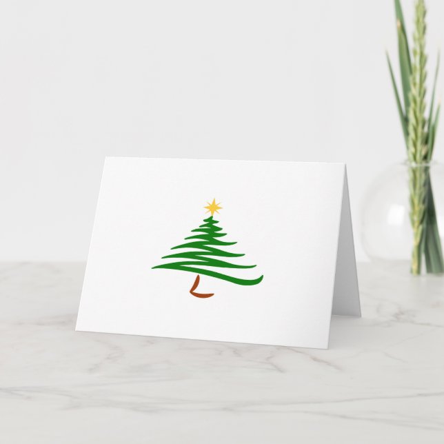 Cartes Pour Fêtes Annuelles Arbre de Noël (Devant)