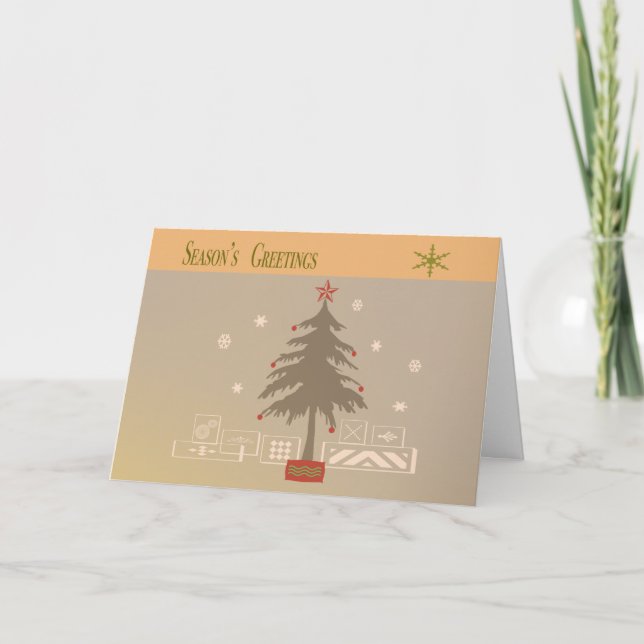 Cartes Pour Fêtes Annuelles Arbre de Noël (Devant)