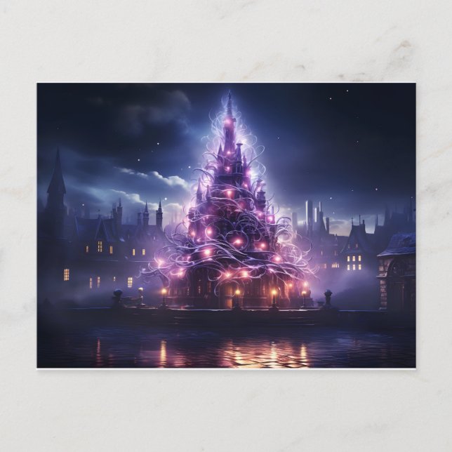 Cartes Pour Fêtes Annuelles Arbre de Noël (Devant)