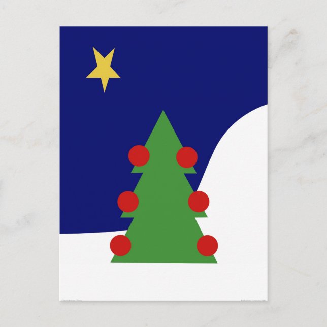 Cartes Pour Fêtes Annuelles Arbre de Noël (Devant)