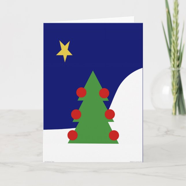 Cartes Pour Fêtes Annuelles Arbre de Noël (Devant)